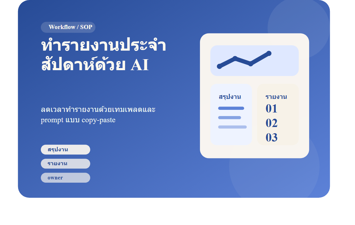 ทำรายงานประจำสัปดาห์ด้วย AI